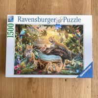 Ravensburger Puzzle, 1500 Teile, Dschungel-Leoparden Familie