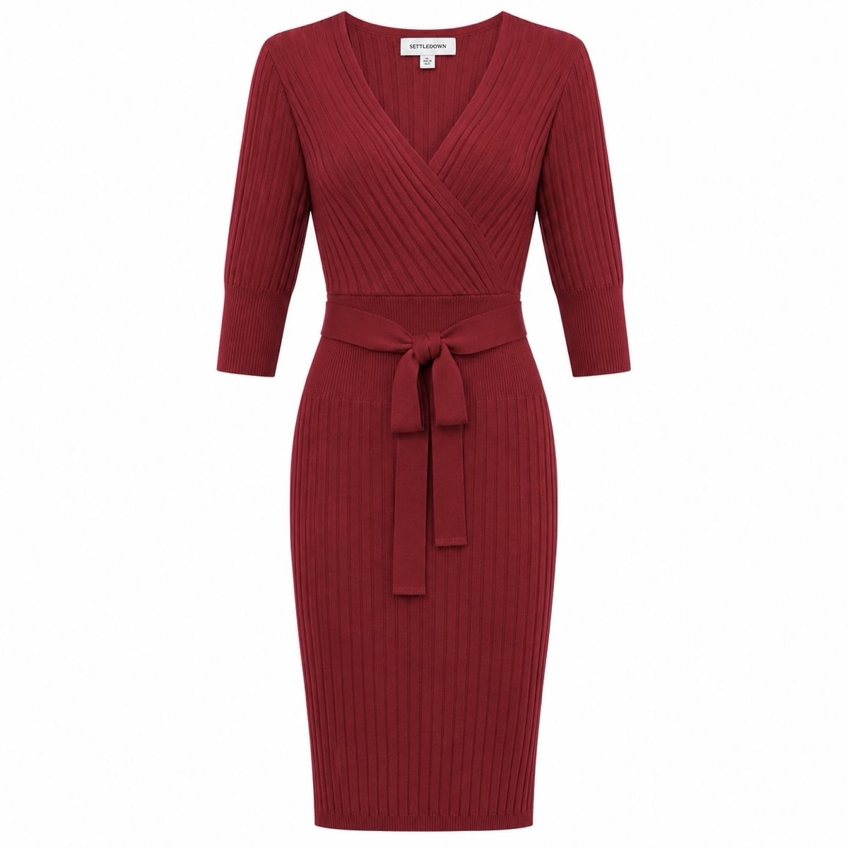 Robes: Rotes Strickkleid mit Bindegürtel Grösse S  – Neuf (Voir description) à Aarberg par LovelyThings_