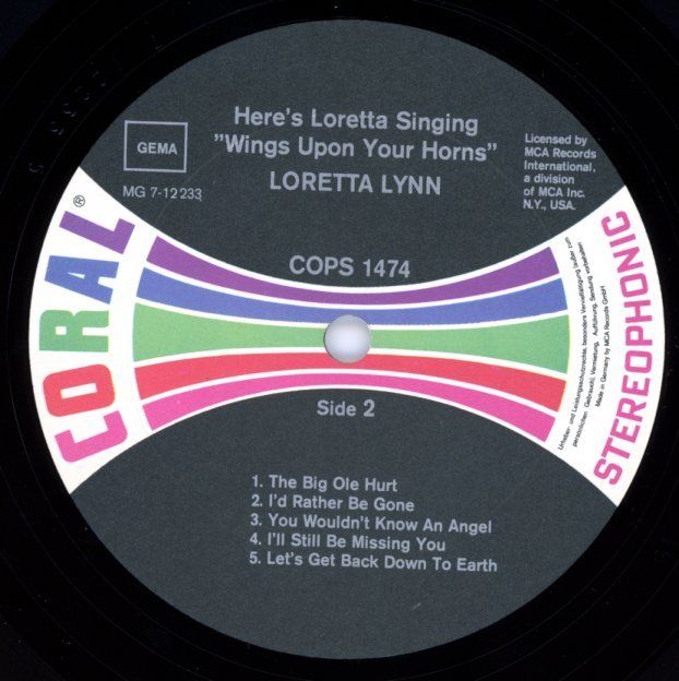 Dischi in vinile: LP - LORETTA LYNN Loretta Singing "Wings Upon Your Horns" – Usato da Morges venduto da evnocha3 3