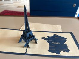 Pop-Up Karte Eiffelturm Frankreich Paris, neuwertig!