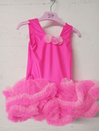 Pinker Body mit Tüllrock Fasnacht