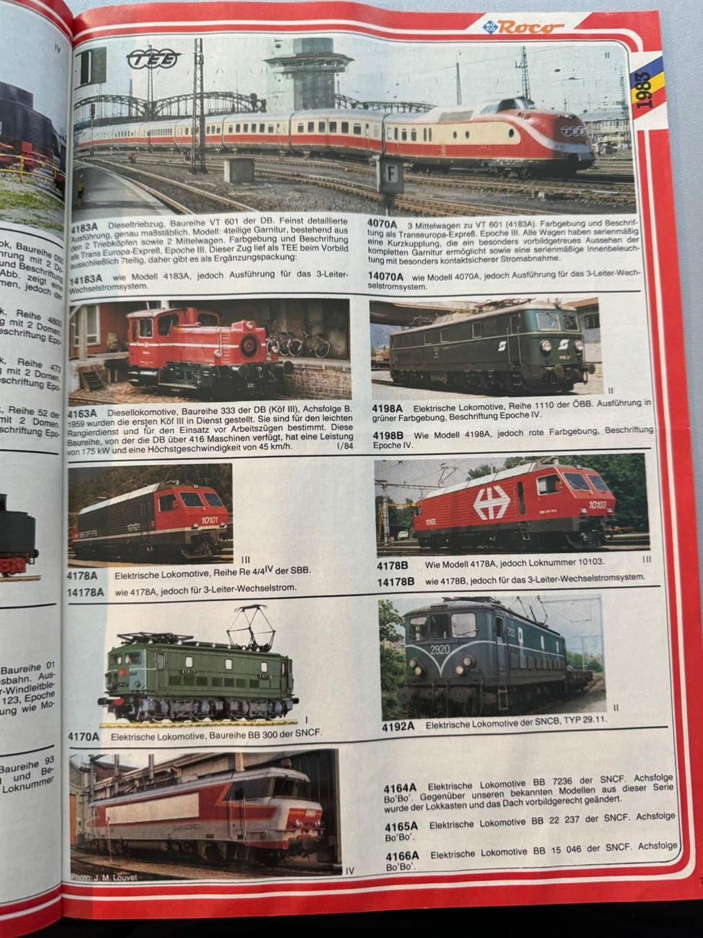Roco Modellini di ferrovie: ROCO - Neuheiten 1983 – Usato da Fehraltorf venduto da Success 3