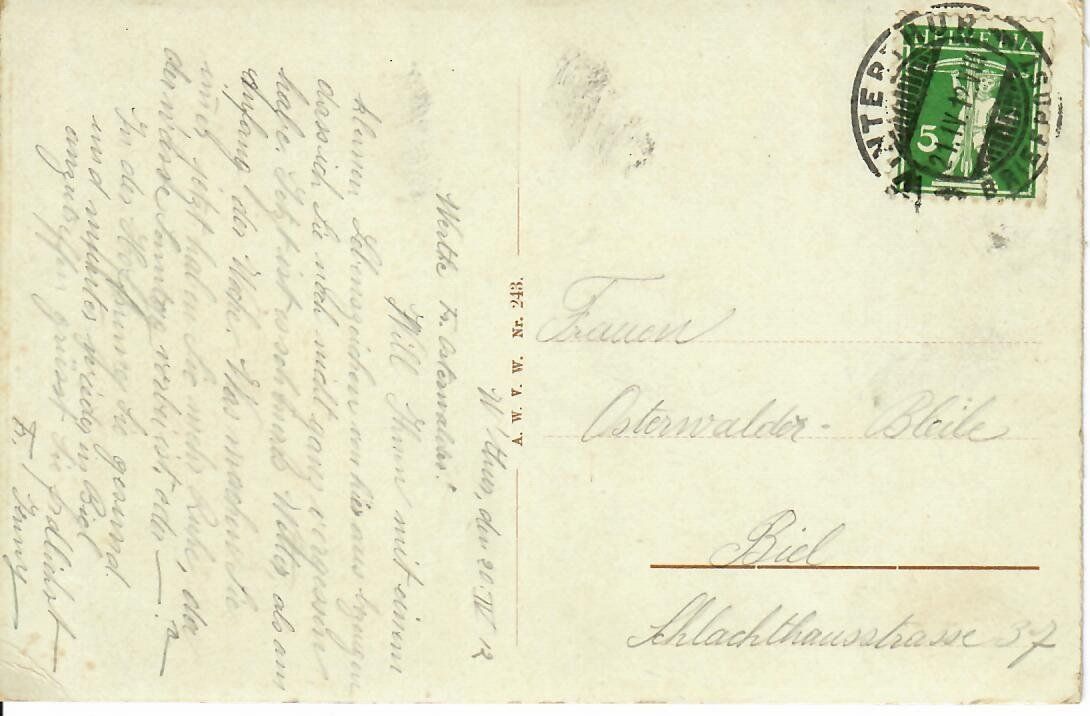 Ansichtskarten: Winterthur  1912 – Gebraucht aus Hochdorf von Ziegel-16 1