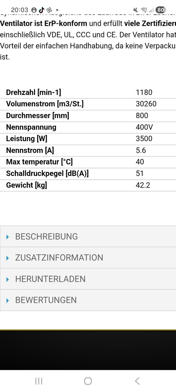 Ventilatoren: Stalllüfter Ventilator Lüfter – Gebraucht aus Müllheim Dorf von tkctec 1