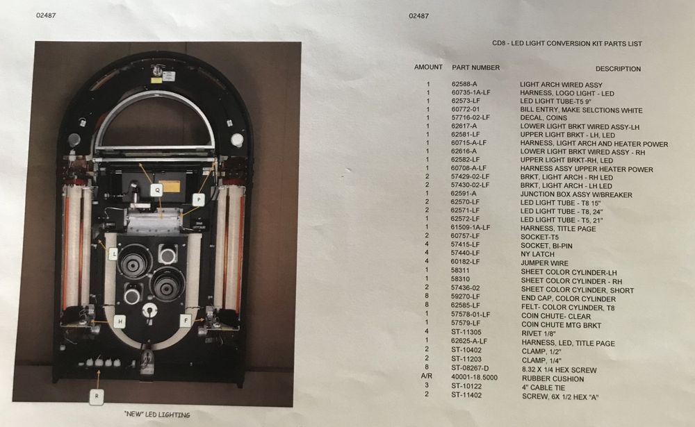 Umrüstsatz für Bubbler Jukebox auf LED / Conversion Kit (Neu (gemäss ...