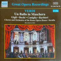2CDs Verdi • Un ballo in maschera • Oper • Gigli • Bechi