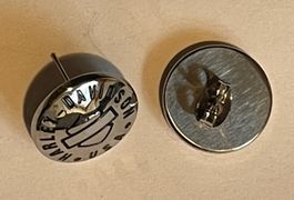 Harley Davidson - une paire de boucles d'oreilles - chrome
