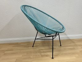 Acapulco Chair hellblau Gestell schwarz guter Zustand