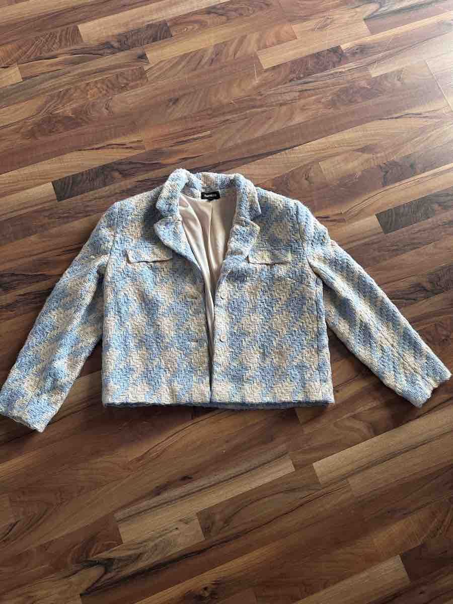 Giacche: Damen Blazer Express hellblau kariert neuwertig – Usato da Zürich venduto da Ninas_clothing1