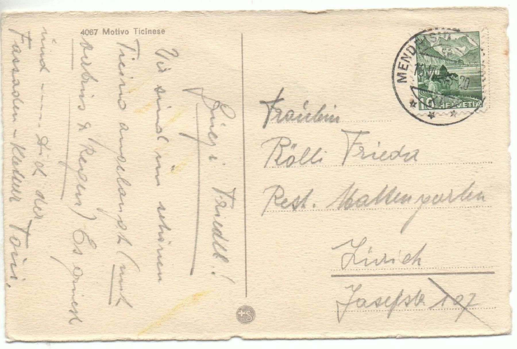 Cartes postales: MORCOTE Frau mit Rückentrage – D'occasion à Jona par philajona 1