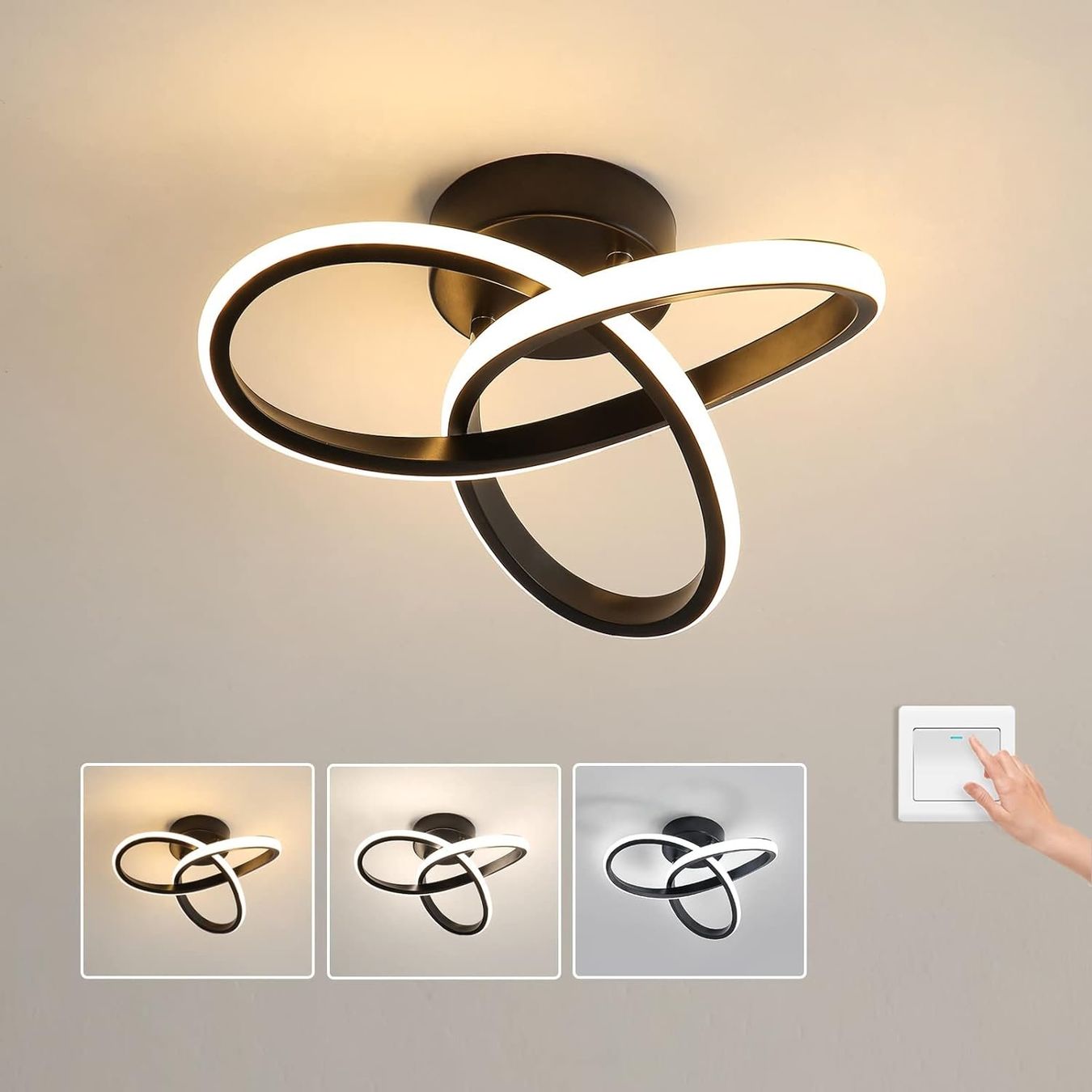 Lampadari & plafoniere: Moderne Deckenlampe Acryl Schwarz – Nuovo e nell'imballaggio originale da Châtelaine venduto da topshop.switzerland 1