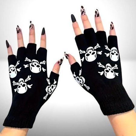 ☠️ Elegante Skull-Strick-Handschuhe – Perfekt für Herbst!🖤