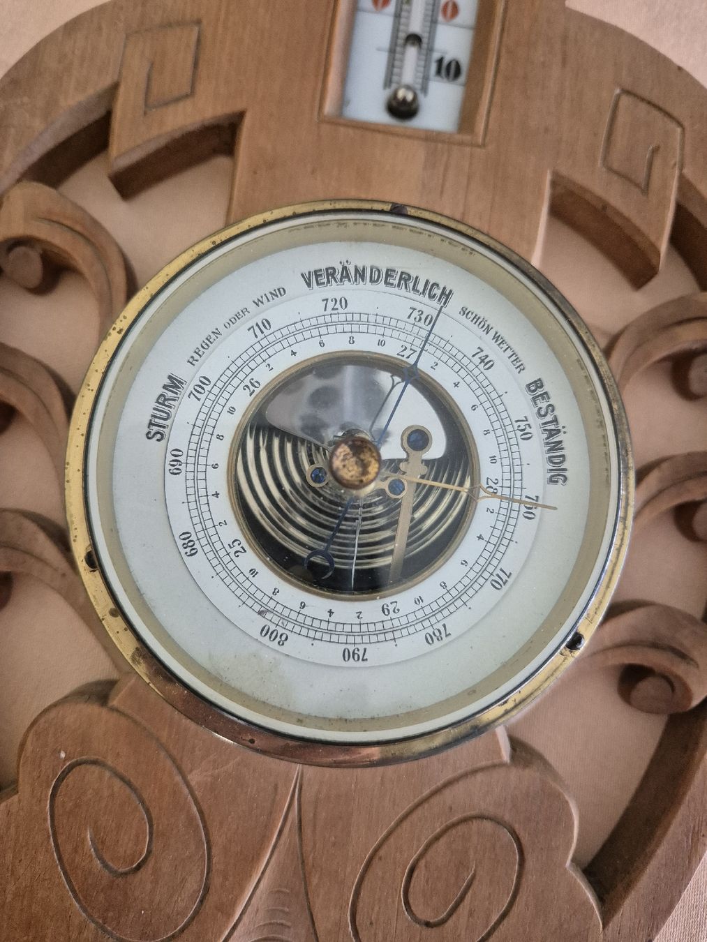 Altro per la casa: Antikes Barometer/Thermometer aus Holz, Wanddeko – Usato da Eschlikon TG venduto da zuzanka80 5
