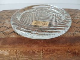 Vintage Glas Untersetzer / Kerzensteller Kristall 10 cm