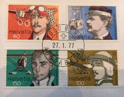 1977. (27.1.) Porträts IV. - Flugpioniere - 5 x FDC + 4erBl.