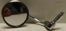 Neuer, runder Motorrad Spiegel - Chrom Optik,(em54)
