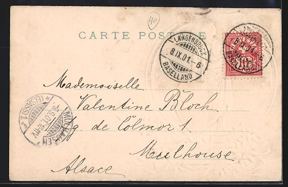 Cartoline postali: Litho Schweiz, Helvetia mit Schweizer Wa – Usato da Berlin venduto da bartko-reher 1