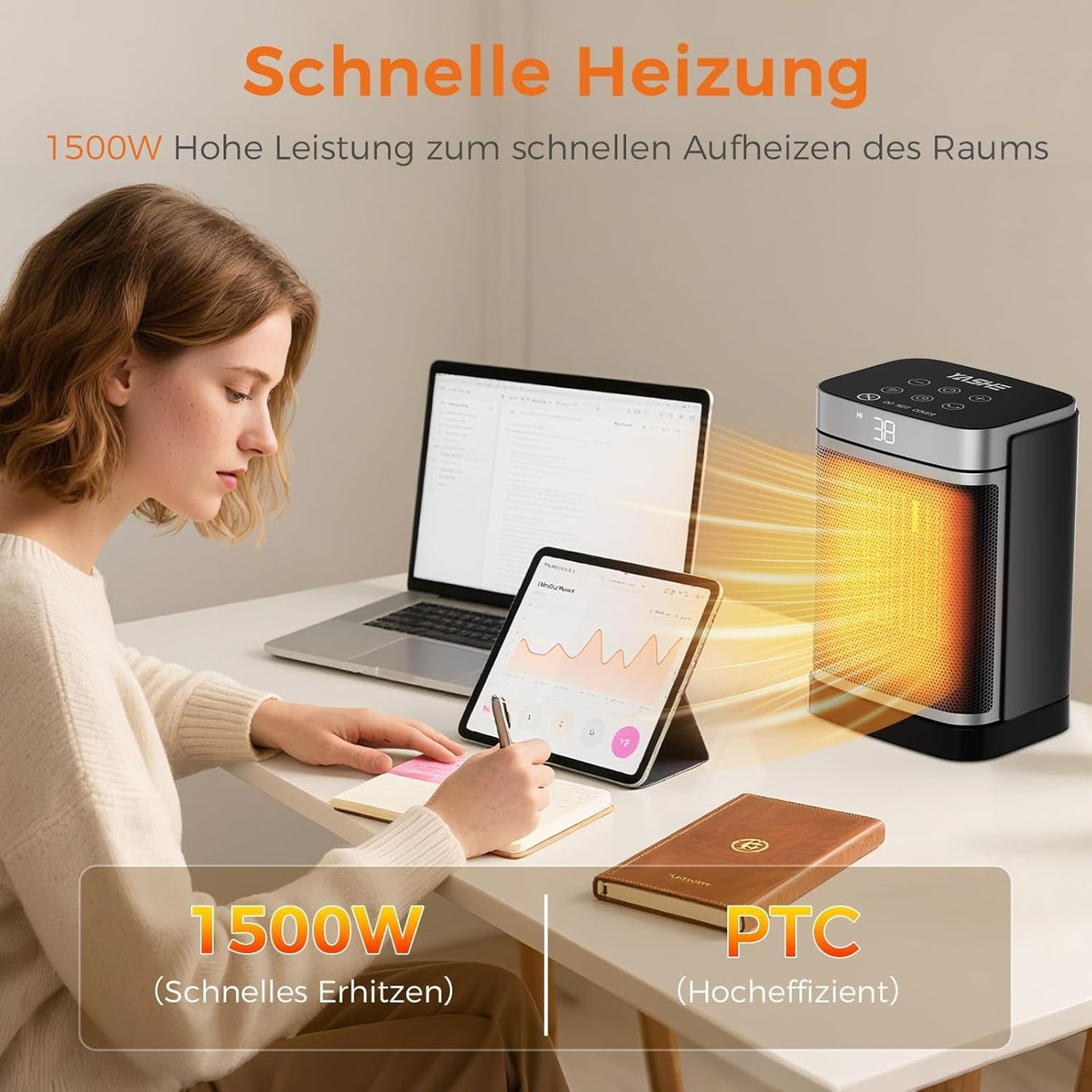 Heizgeräte: Heizlüfter 1500W Keramik Timer Fernbedienung – Neu und originalverpackt aus Suhr von SchnapperCH 2
