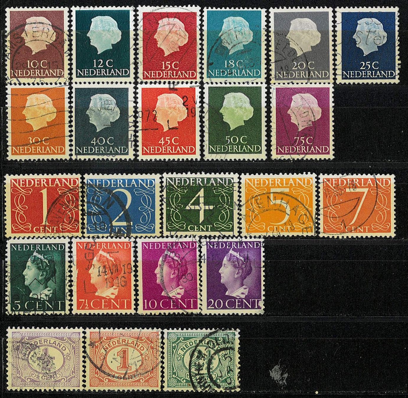 Tutti i francobolli: Schönes Lot Briefmarken Niederlande Nr. 2 – Usato da Fahrwangen venduto da Venez