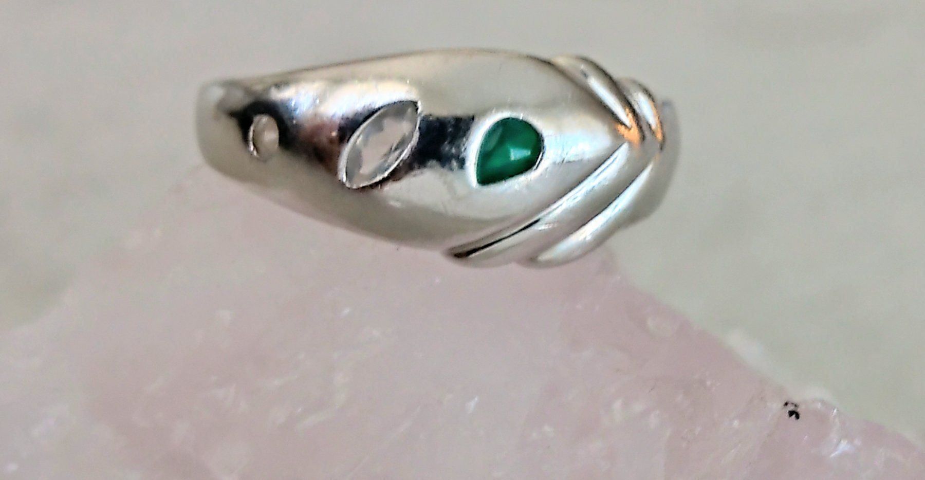 Ringe: Ring Silber 925 mit grünem Stein – Gebraucht aus Istighofen von Ringparadies