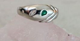 Ring Silber 925 mit grünem Stein