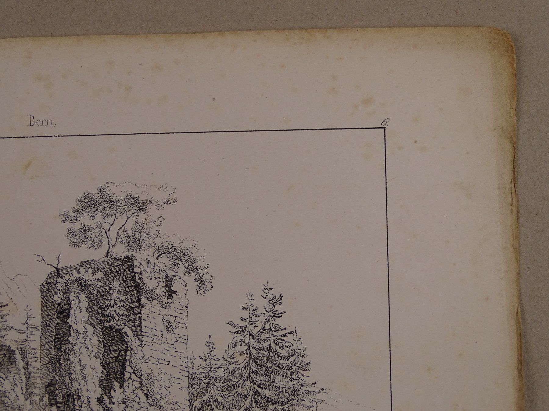 Incisioni: WEISSENAU BERN, FEDERLITHOGRAPHIE 1840 – Usato da Grüningen venduto da Kartensammler 3