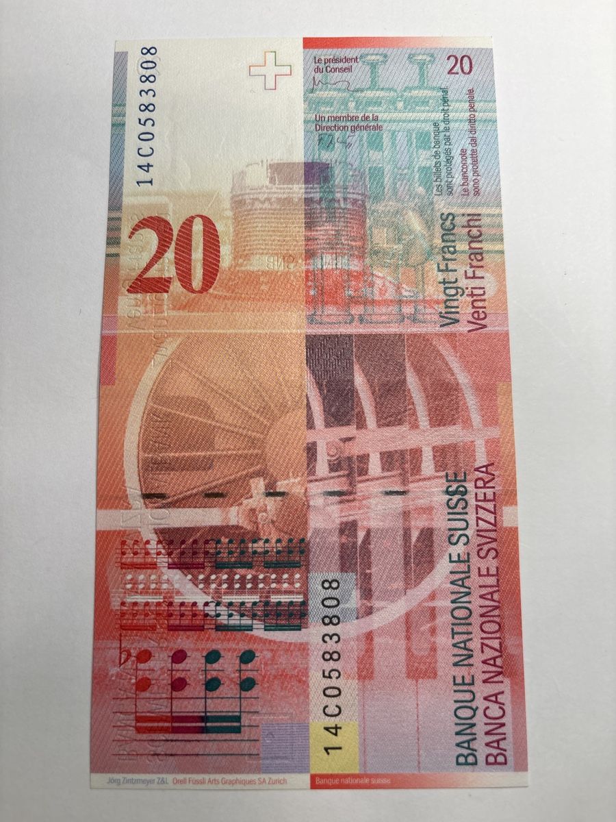 Banconote: 20 Franken 2014 Banknote Schweiz XF – Nuovo (secondo la descrizione) da Möhlin venduto da Don_Papa 1