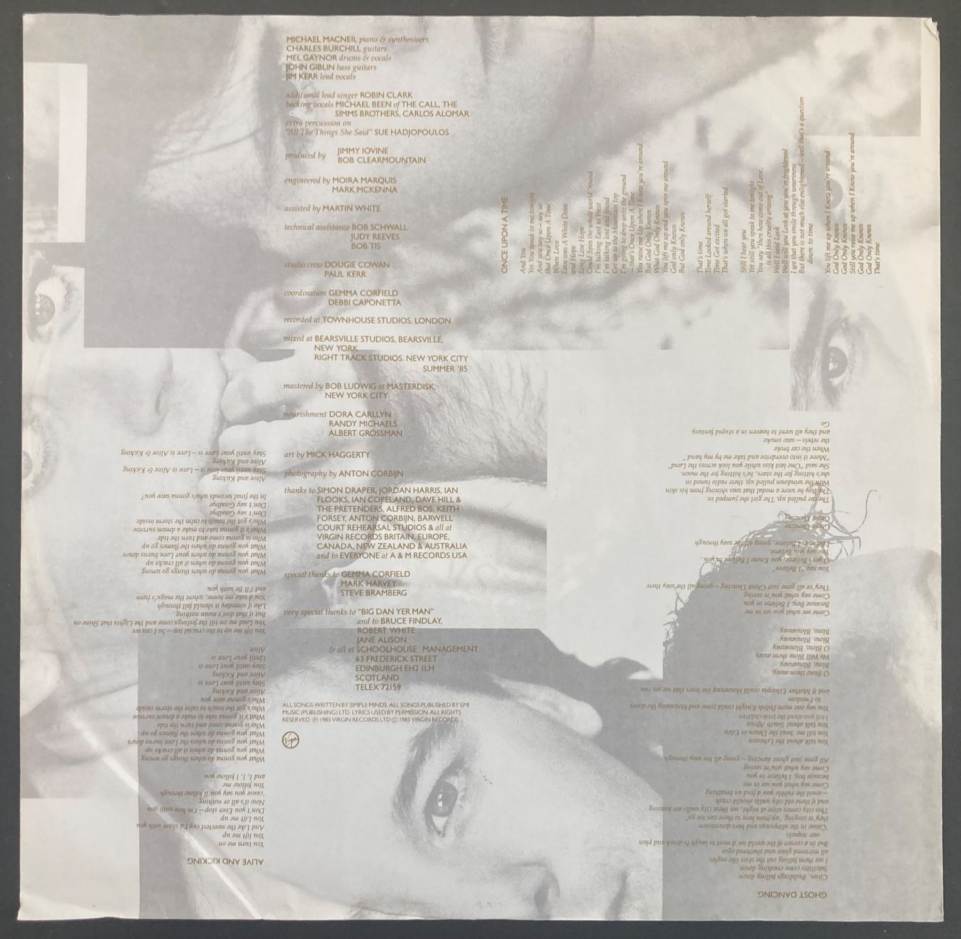 Vinyles: SIMPLE MINDS - ONCE UPON A TIME – D'occasion à Poliez-Pittet par Newtown-Records 2