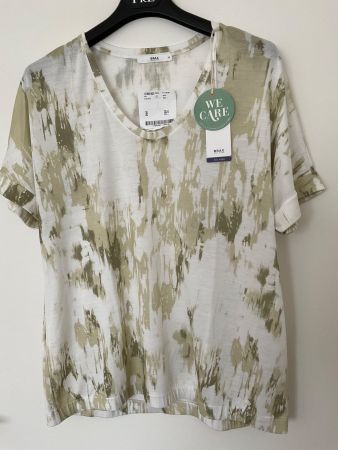 BRAX oversize T-Shirt Gr 38 - 40 weiss/olivgrün NEU NP 100