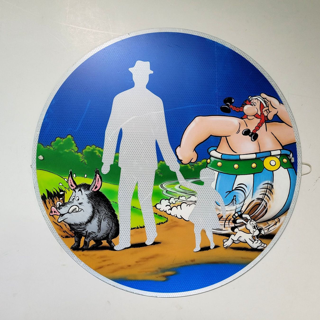 Insegne: Bild / Verkehrsschild mit Obelix – Usato da Reinach AG venduto da airbrusher01