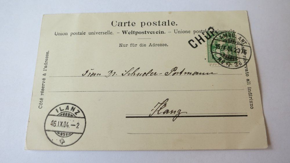 Cartoline postali: Mühlehorn / GL - 1904 – Usato da Jona venduto da centumprata 1