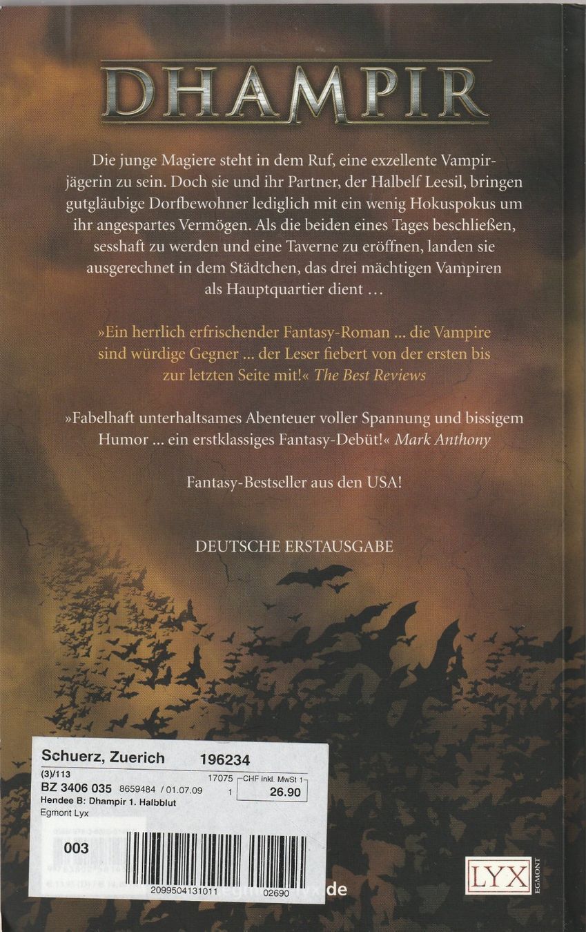 Libri: Barb & J.C. Hendee - Dhampir 1 - 6 – Usato da Luzern venduto da Baumhuepfer01 2