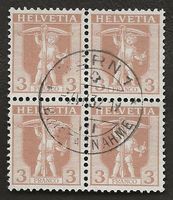 Schweiz Viererblock FM 102 Bern Katalog 90.-