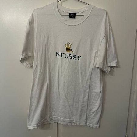 Stüssy, Crowned Tee Rolex T-shirt, Weiss, 2020, L, US excl