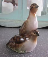 Goebel (Hummel) Vogelfigur Paar Rebhühner CV70 Glanz 1965