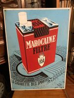 Tôle publicitaire Marocaine Tabak Werbe Schild Cigarette