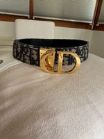 Dior Gürtel Oblique Canvas Goldfarbene Schnalle Zustand gut