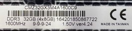 CMZ32GX3M4 1x8GB 240Pin DIMM DDR3