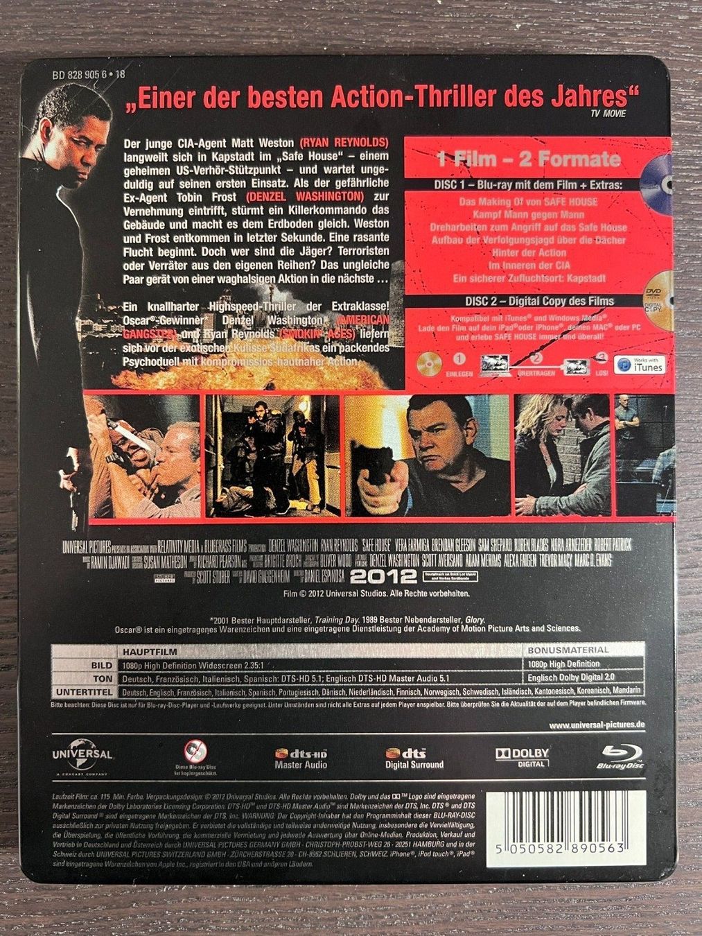 Alle DVDs: Safe House (Steelbook) – Gebraucht aus Zürich von Blu-ray_ZH 1
