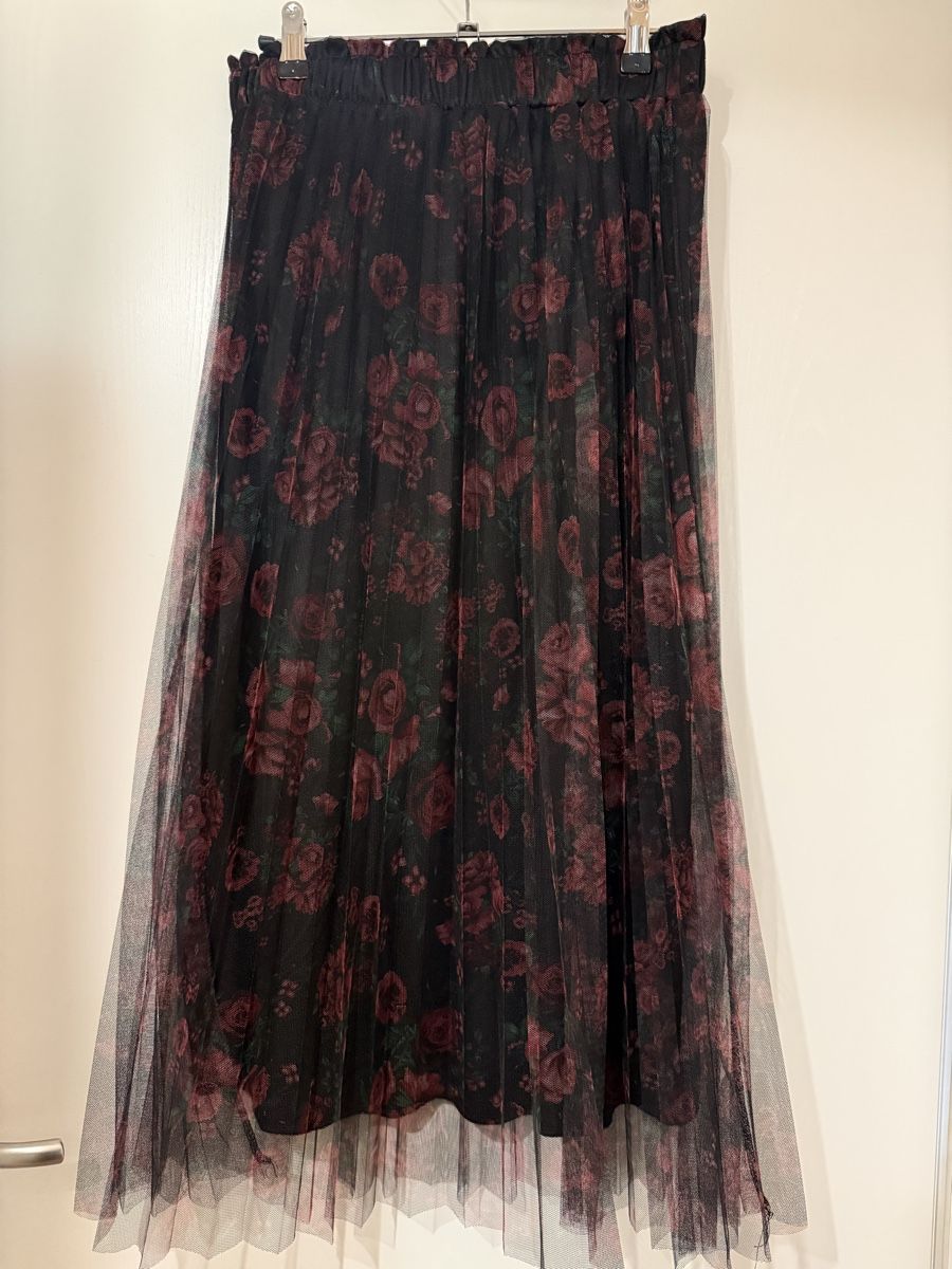 Gonne: NEUF ! Jupe longue avec Tulle a fleurs – Nuovo e nell'imballaggio originale da MASSONGEX venduto da Luluone