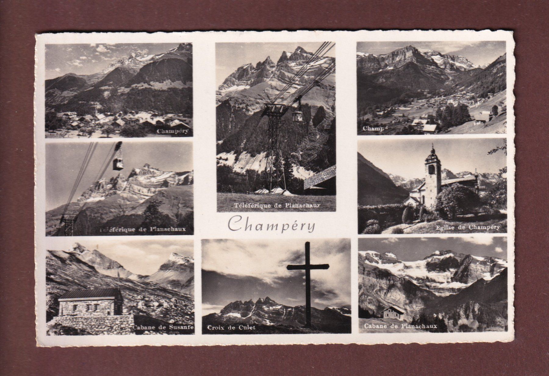 Ansichtskarten: CHAMPERY - 8 images - 1951 – Gebraucht aus Pully von nicecards-shop
