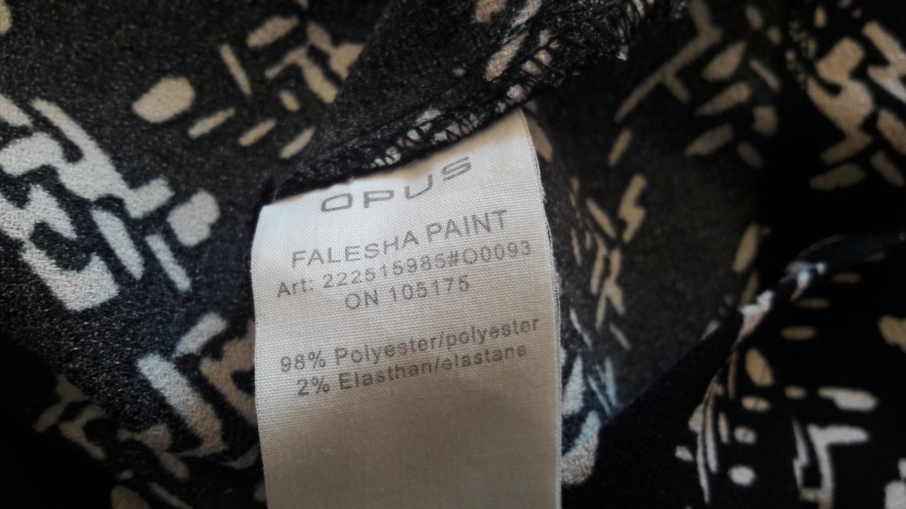 Opus Blusen: OPUS blouse noir blanc T. 40 – Gebraucht aus Tavannes von Brocashop 3