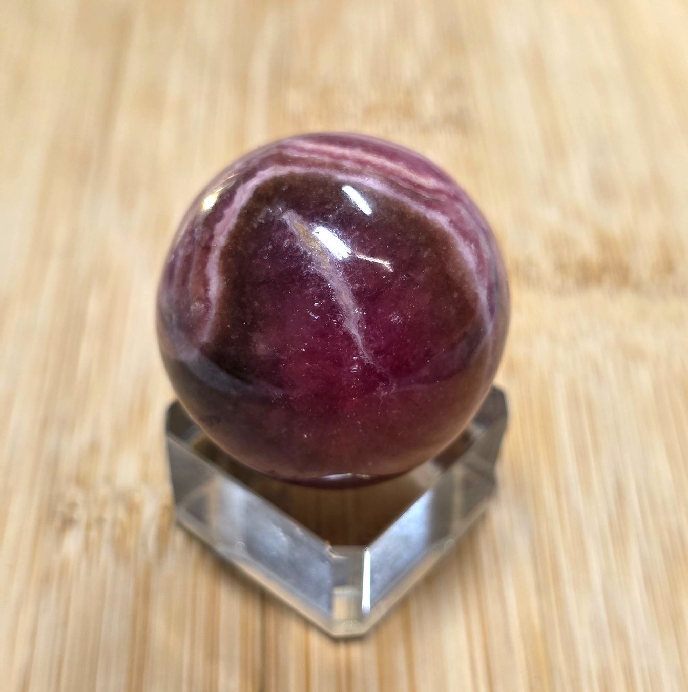 Mineralien & Heilsteine: Rhodochrosit Kugel D 30mm 48.1g – Neu und originalverpackt aus Matzingen von Shay_Crystalz 1