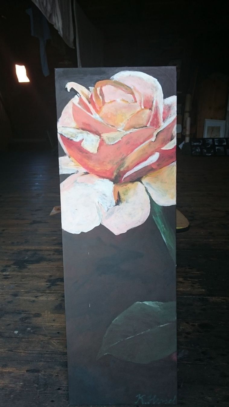 Dipinti: Original Gemälde Rose Acryl auf Leinwand – Nuovo (secondo la descrizione) da Berneck venduto da Hansi_Muenz 1