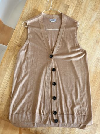 Falconeri 100% Kaschmir-Pullover ärmellos Beige Damen