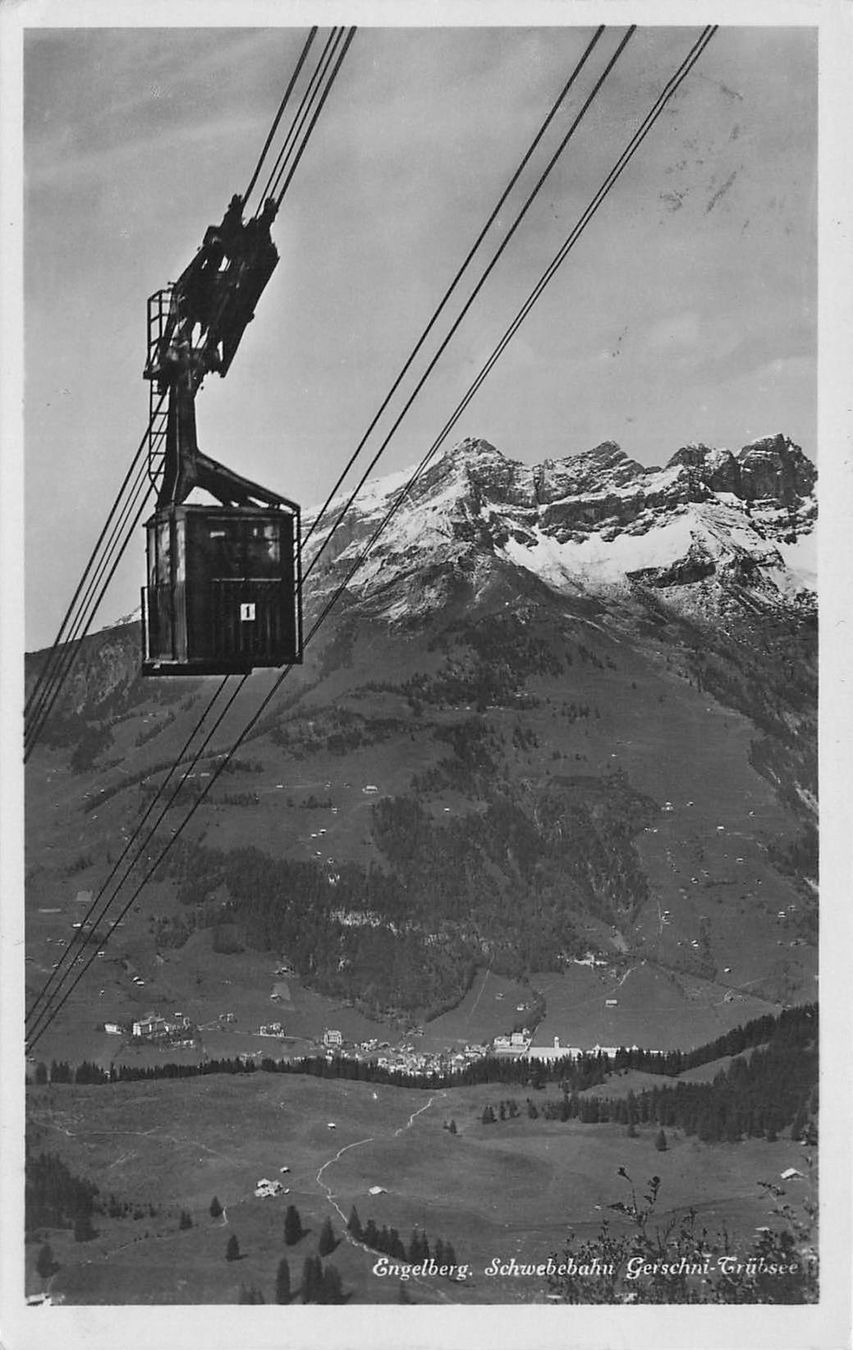 Cartoline postali: Engelberg schwebe bahn gerschni trubsee Seilbahn – Usato da Biasca venduto da Blenio71