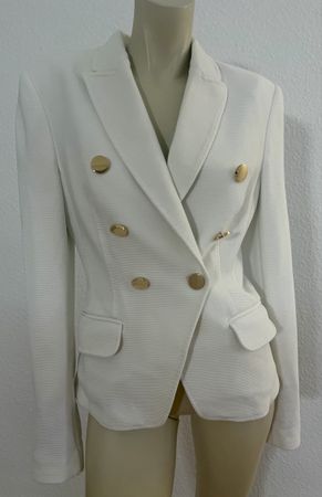 ✨ Blonde No.8 Damen-Blazer, Weiss, goldene Knöpfe, Gr. 36 ✨