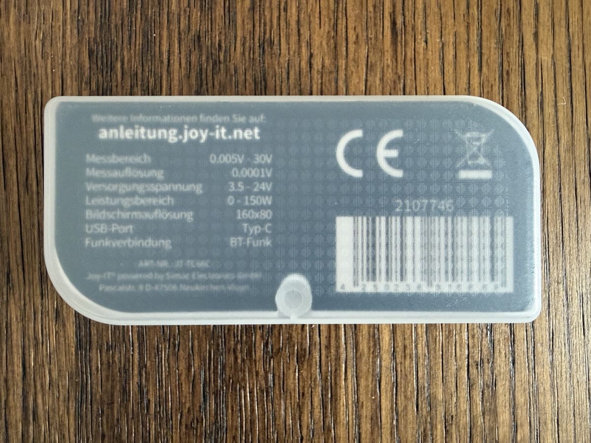 Messen: JOY-IT JT-TC66C USB Typ C Messgeraet mit BT – Neu (gemäss Beschreibung) aus Luzern von Roeschuko 2