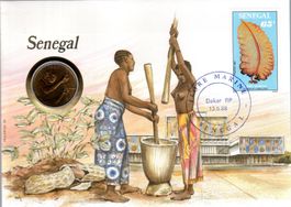 MÜNZBRIEF SENEGAL 1988 ERHALT SIEHE SCAN