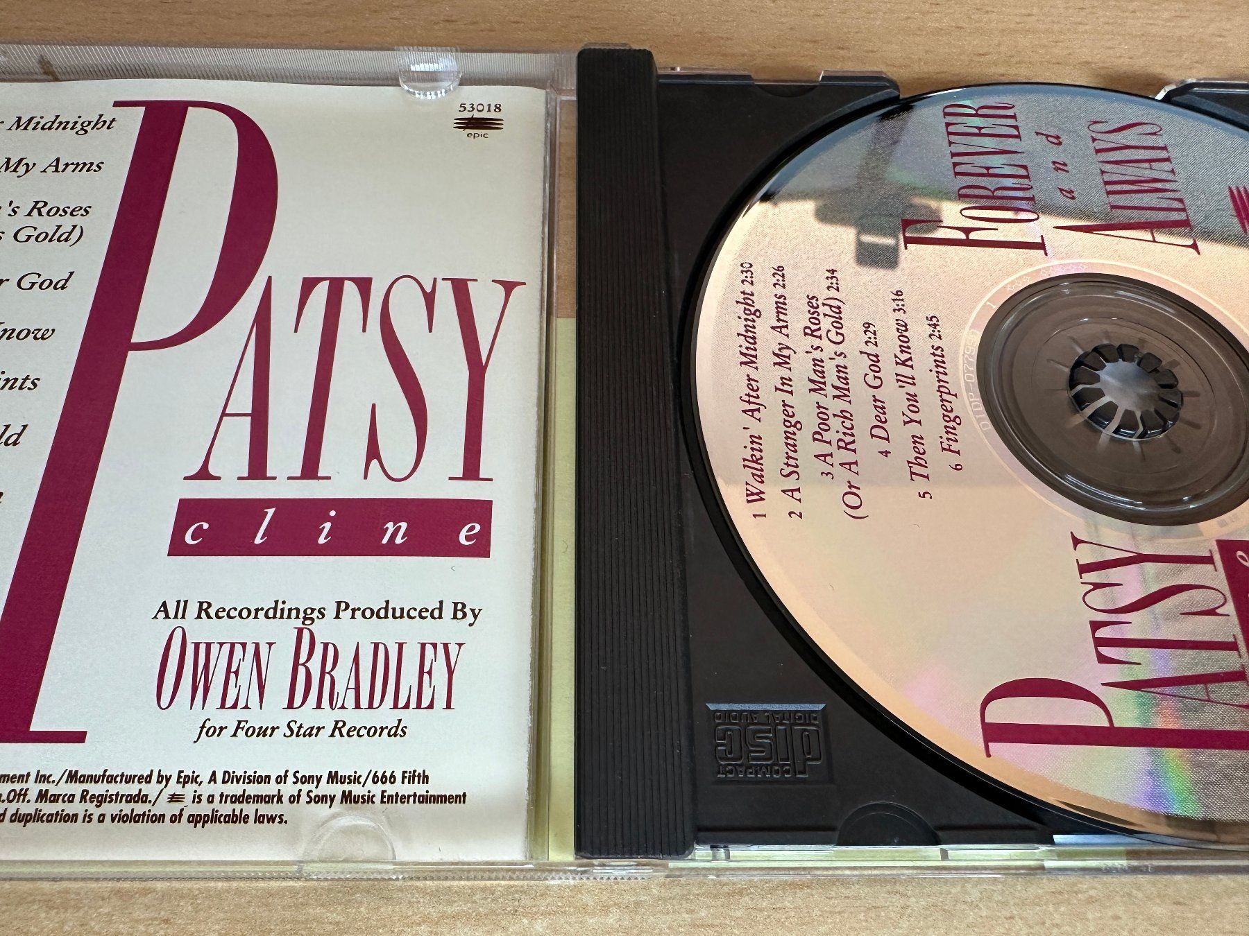 CD: Patsy Cline – Forever And Always – Usato da Rikon im Tösstal venduto da Alpenmutz 2